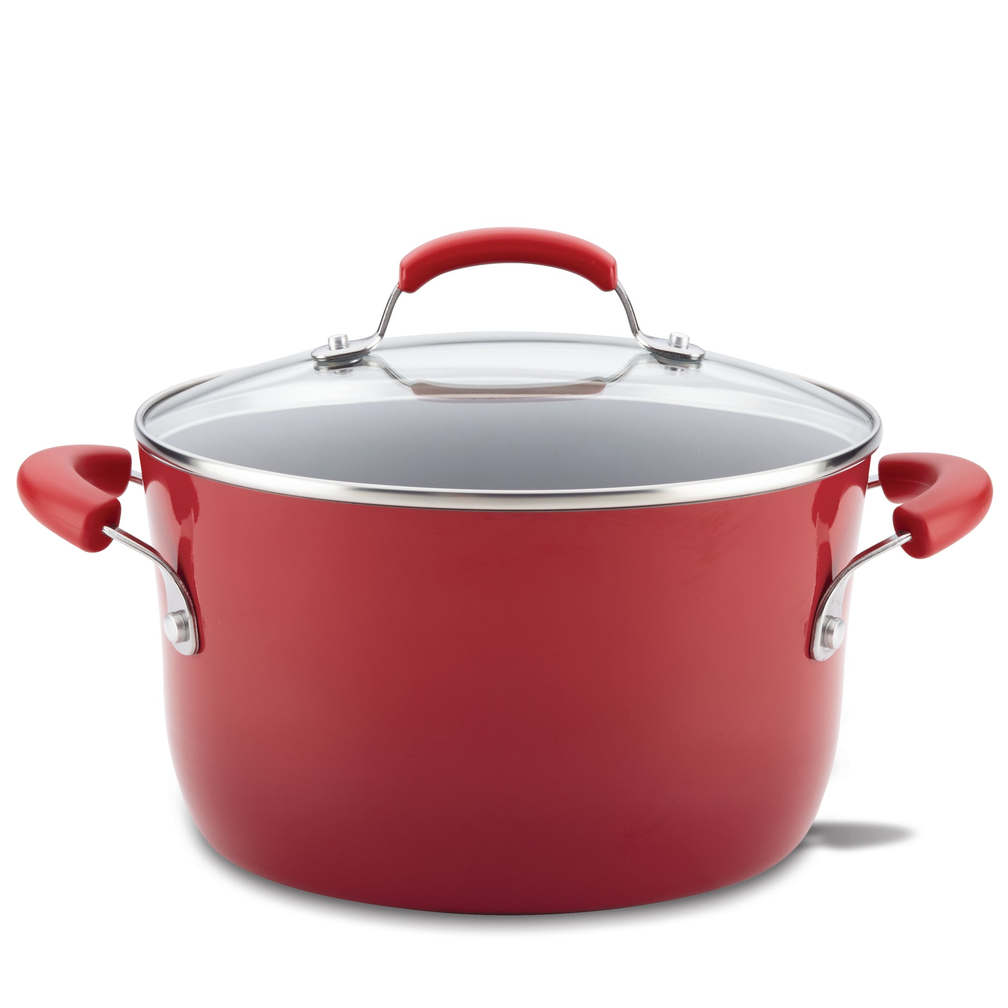 6 Quart Hard Anodized Nonstick Stockpot with Lid - Induction Compatible Cookware for Soups, Stews & Pasta - Perfect for Family Meals & Large Batch Cooking