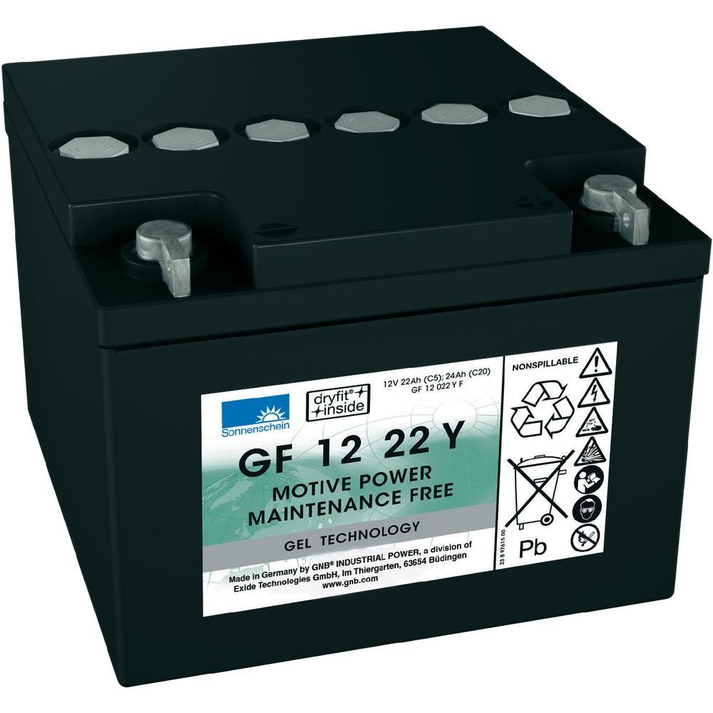 12V 24Ah Deep Cycle Golf Cart Battery - Rechargeable AGM Battery for Golf Carts, Electric Scooters & Mobility Scooters - Perfect for Long Rides & Outdoor Adventures