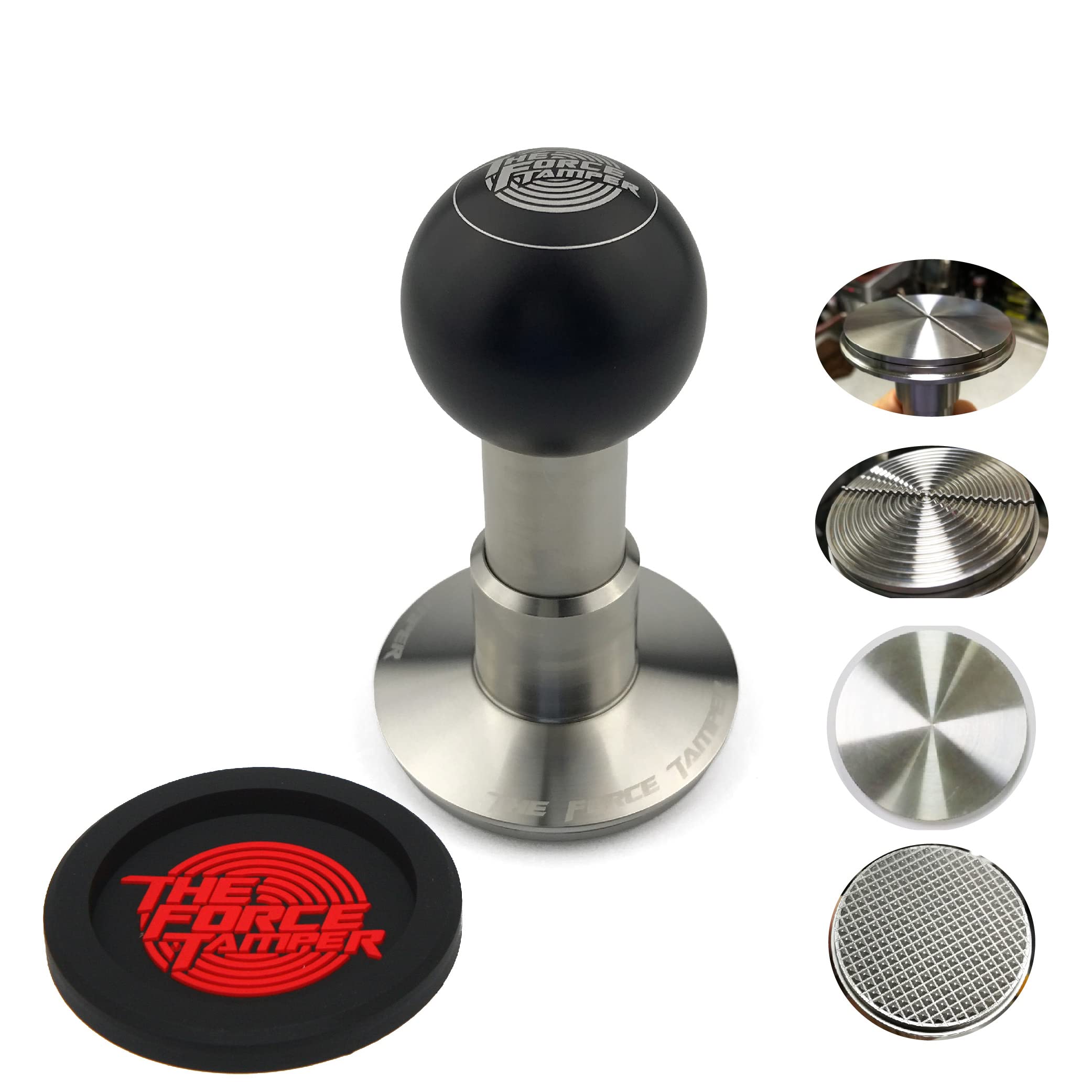 Premium Automatic Coffee Tamper with Adjustable Pressure & Auto-Leveling - 58.35mm Tri-Distributor Set (Includes Ball) - Perfect for Espresso Bars & Home Baristas