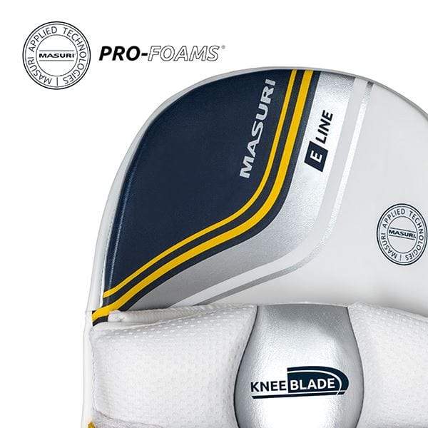 Masuri E Line Junior Cricket Batting Pads - Lightweight Protective Gear for Youth Cricket Players | Perfect for Practice, Matches & Training Sessions