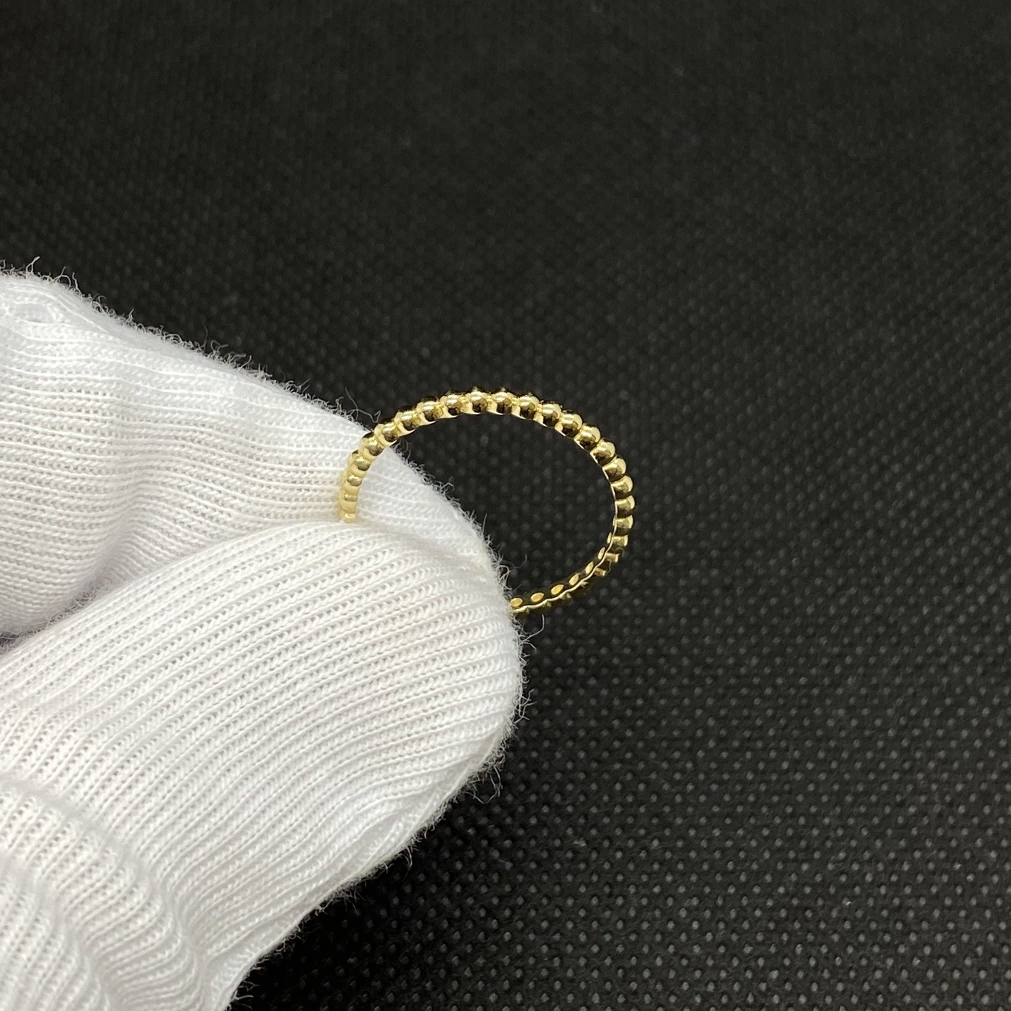 14K Real Solid Gold Beaded Dot Stacking Ring for Women - Elegant Dotted Stackable Rings Set | Perfect Birthday Gift, Anniversary Present for Her | Great for Layering, Everyday Wear & Special Occasions