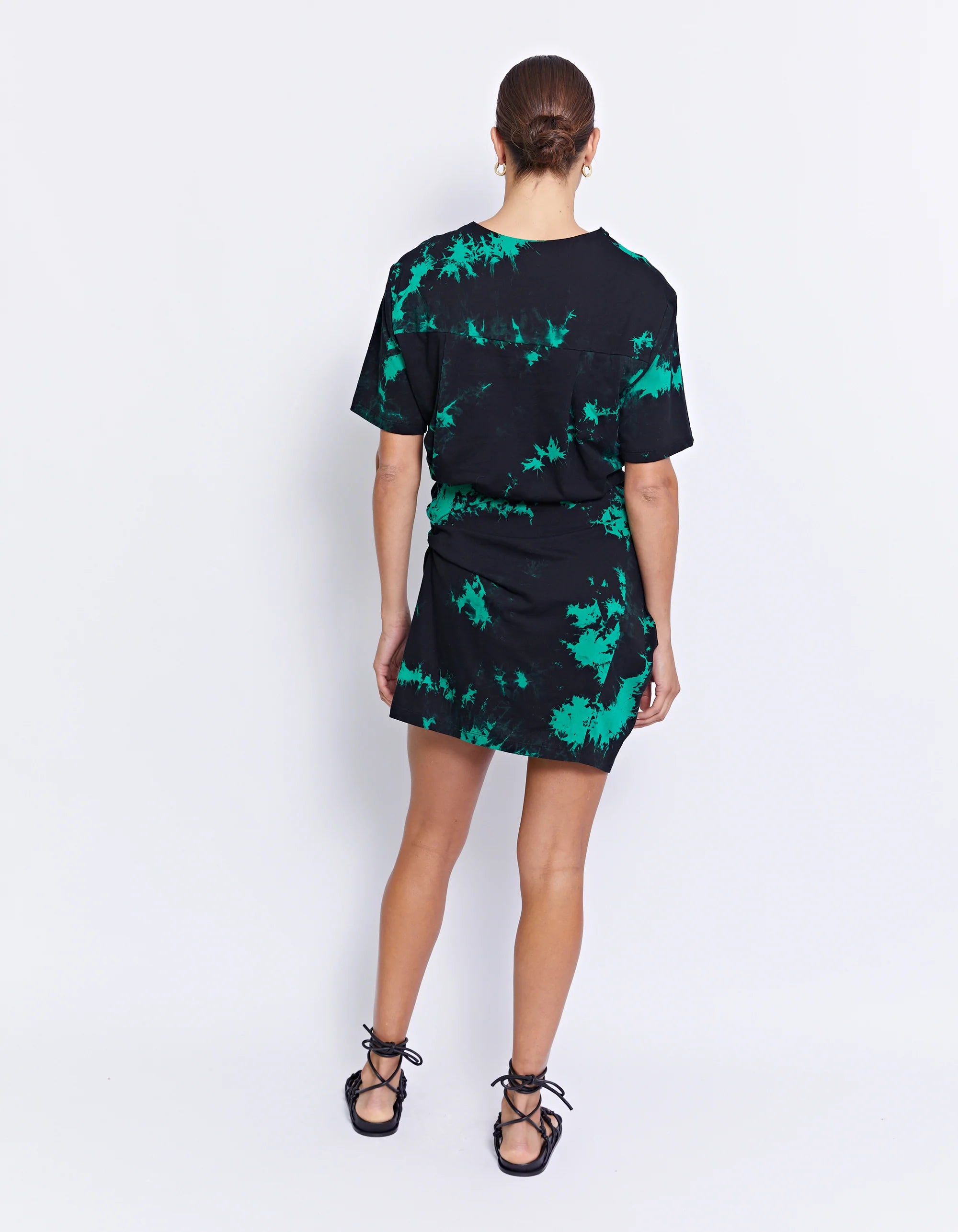 Enzo Twist Dress in Ink - Elegant Women's Twist Front Bodycon Dress for Party, Date Night & Special Occasions