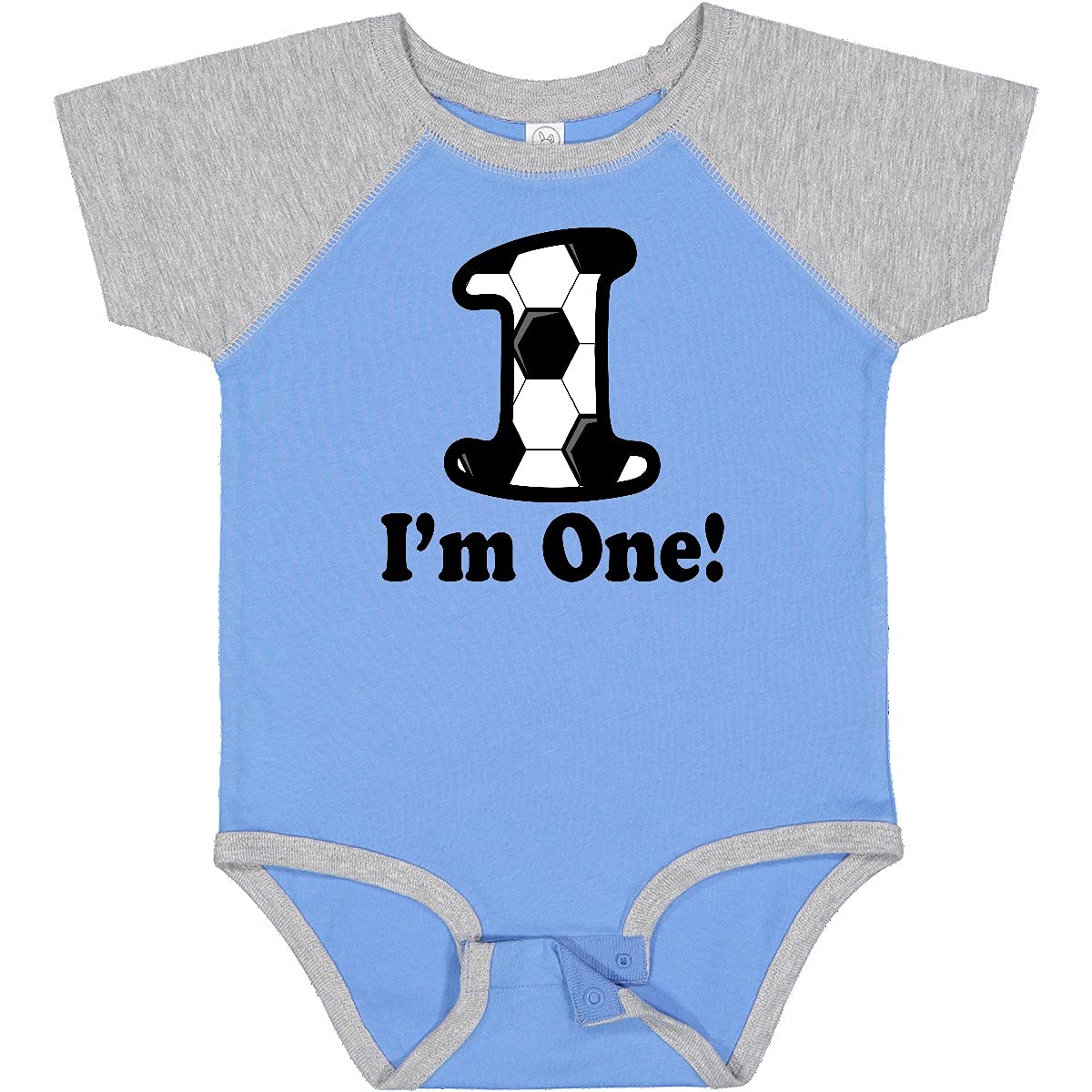 Inktastic First Birthday Soccer Bodysuit for 1 Year Old Boys - Perfect for Soccer Themed Birthday Parties & Baby Photo Shoots