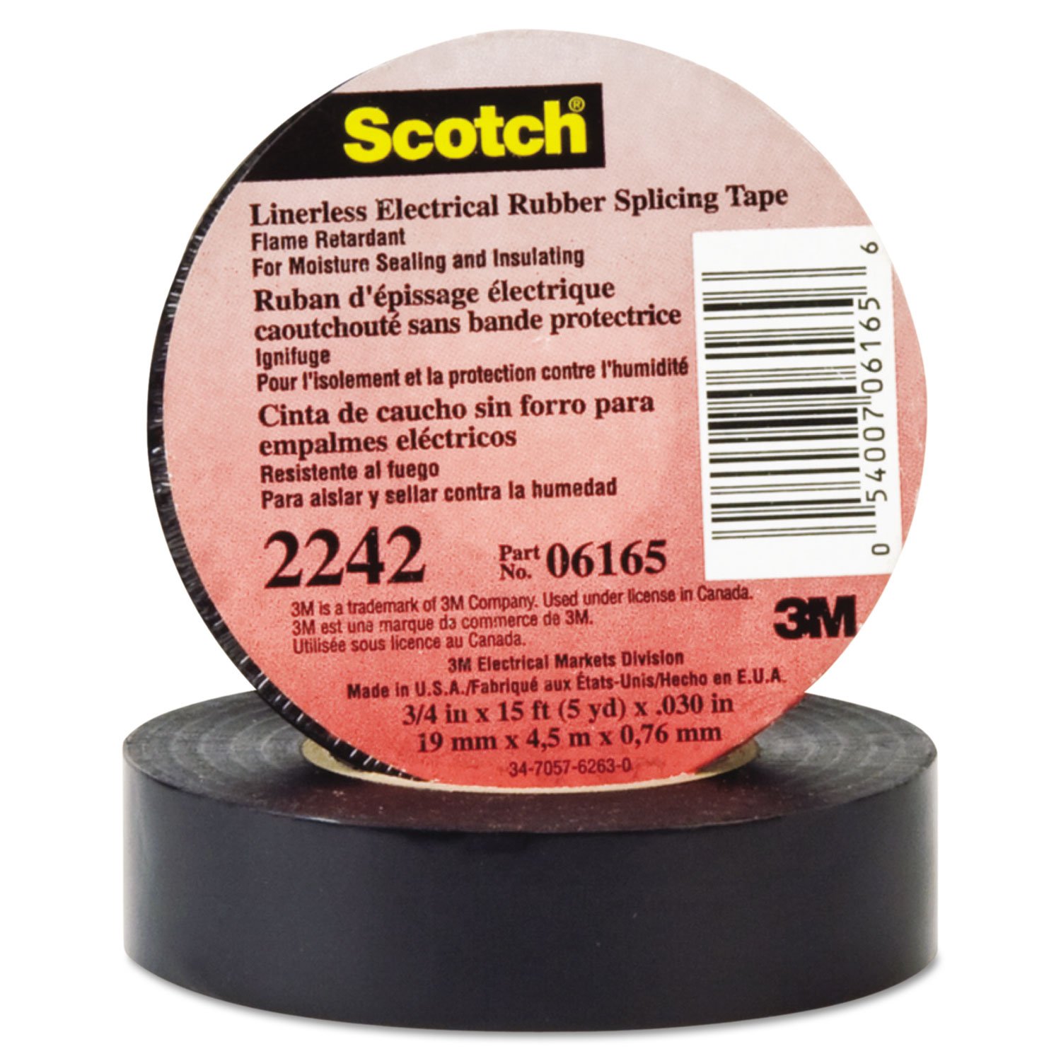Linerless Electrical Rubber Tape 2242 - 3/4