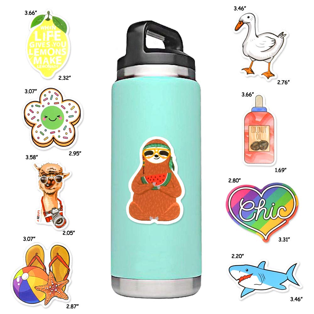 Cute Aesthetic Stickers Pack (50Pcs) - Waterproof Vinyl for Laptop & Water Bottles | Teens & Kids Decor