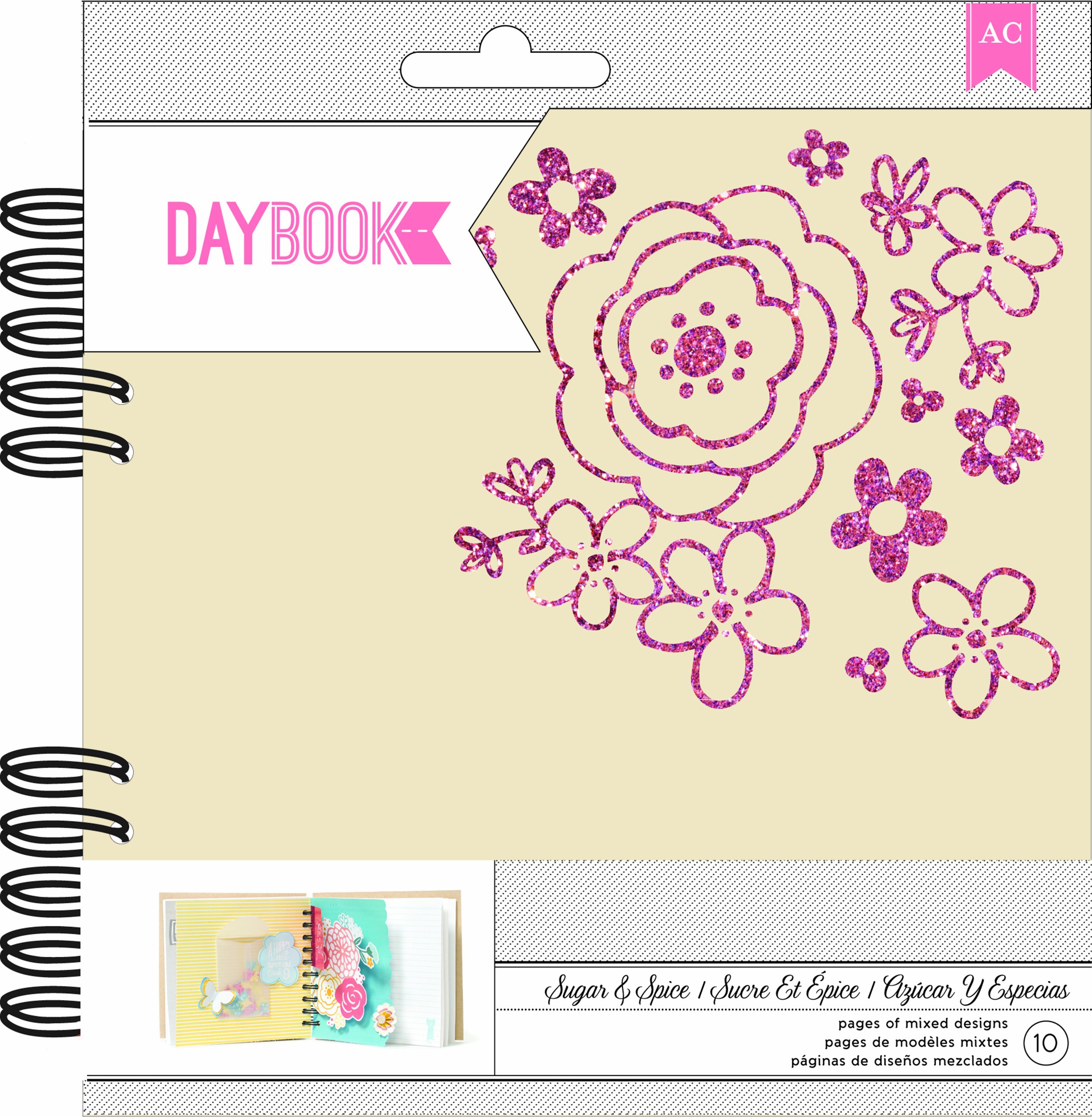 American Crafts My Girl Sugar and Spice Daybook - Scrapbook Journal for Girls, DIY Memory Book, Creative Gift for Teens - Perfect for School Projects, Birthday Presents & Friendship Keepsakes