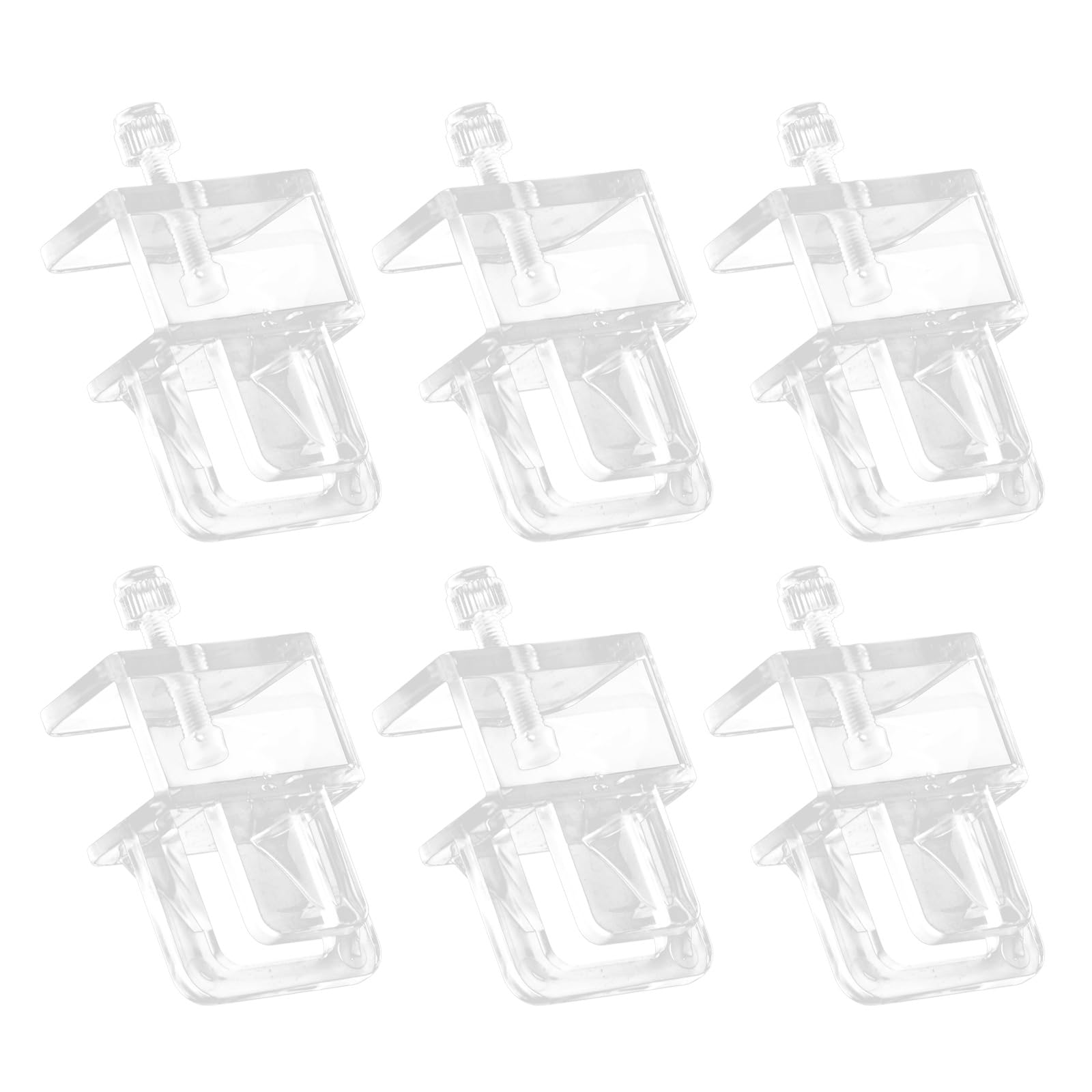 6-Piece Transparent Acrylic Fish Tank Screen Net Holder Bracket - Landscape Net Mounting Clip for Aquarium Glass Cover Support - Perfect for Freshwater/Saltwater Tanks, Terrariums & Reptile Enclosures