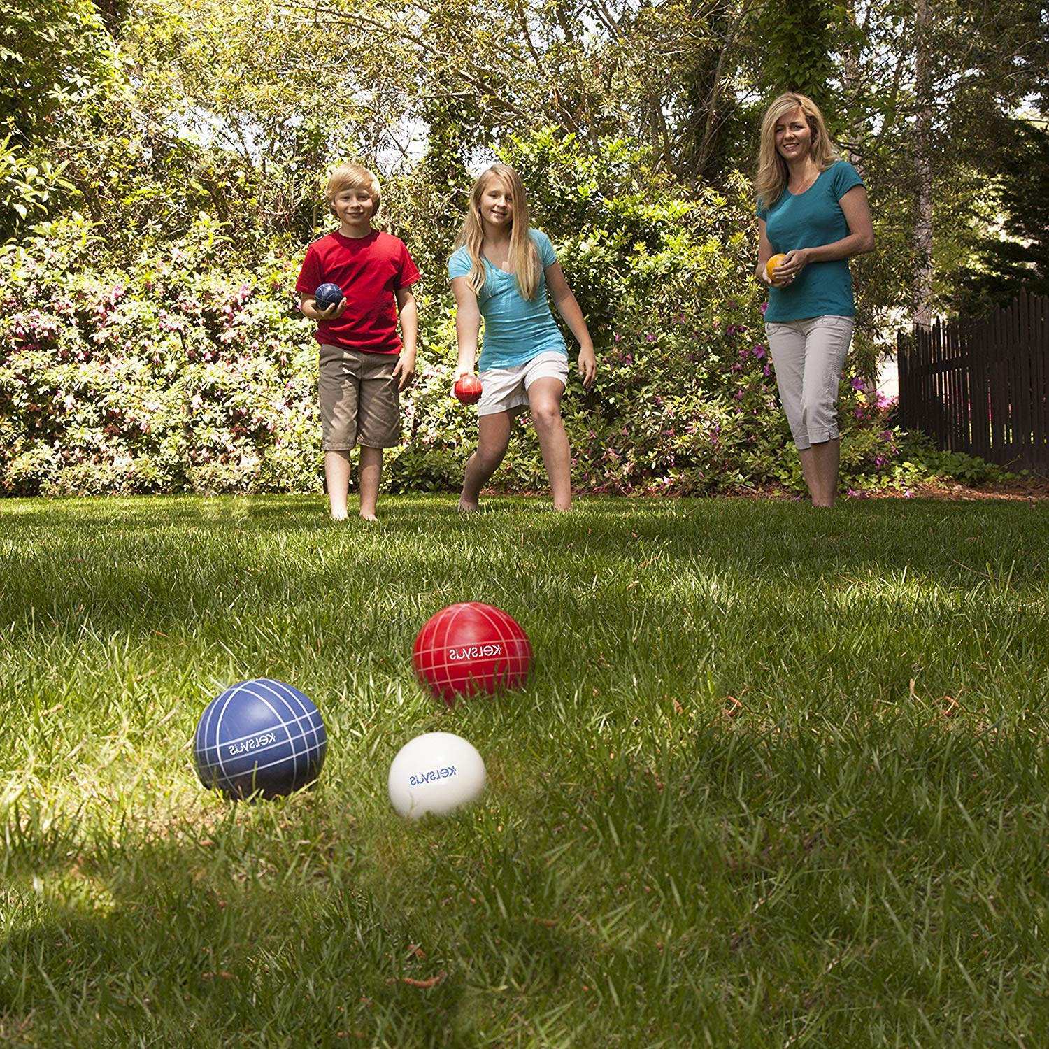 Premium Bocce Ball Set - Outdoor Lawn Game for Adults & Kids - Durable 90mm Resin Balls with Carrying Case - Perfect for Backyard, Beach, Picnic & Tailgating Parties