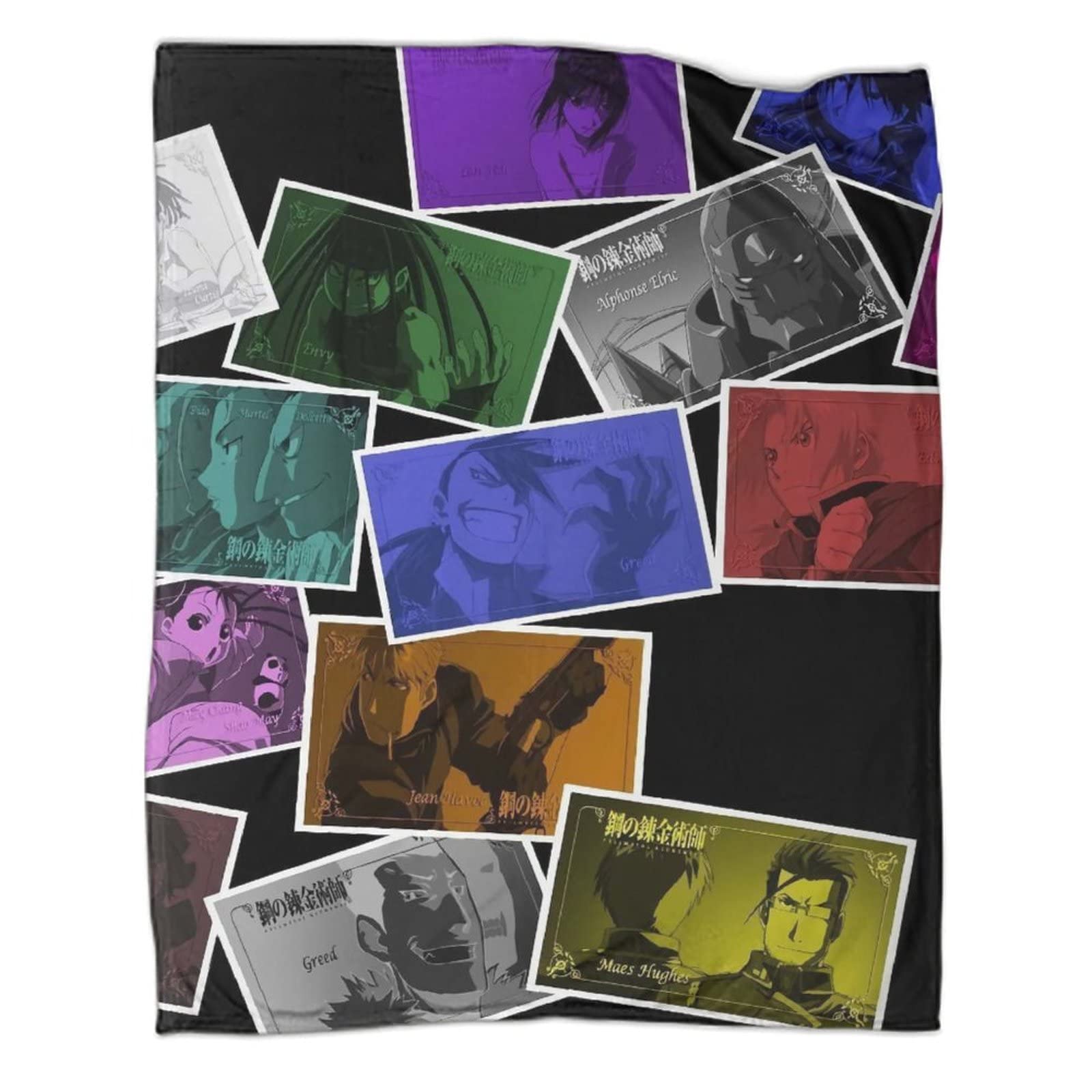 CHUSHEN Fullmetal Alchemist Anime Blanket - Lightweight Soft Flannel Throw Blanket 50x60 Inches (127x152cm) for Sofa, Bed, Couch - Perfect for Gift, Home Decor, Anime Fans & Cosplay