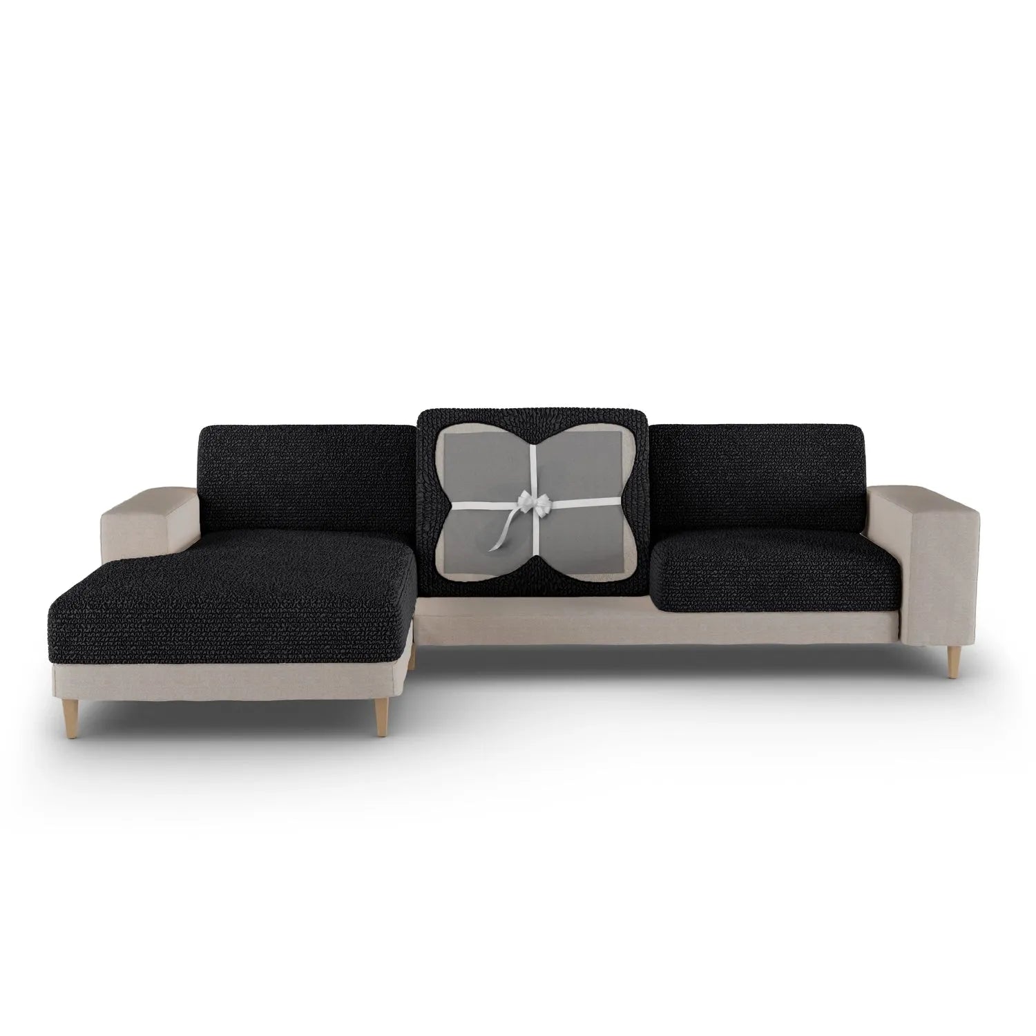 Premium Microfiber Chaise Lounge Seat Cushion Cover - Soft, Durable & Washable - Perfect for Living Room, Patio or Outdoor Furniture Protection