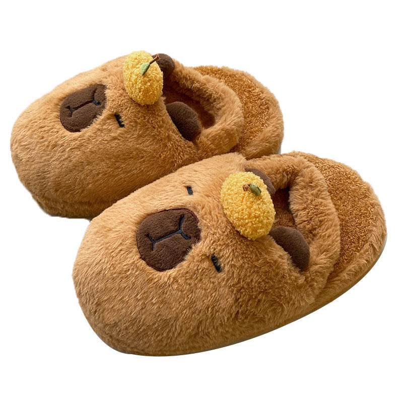 CloudyCapy: Soft & Cozy Capybara Plush Slippers for Adults - Perfect for Home, Lounge & Gift Giving