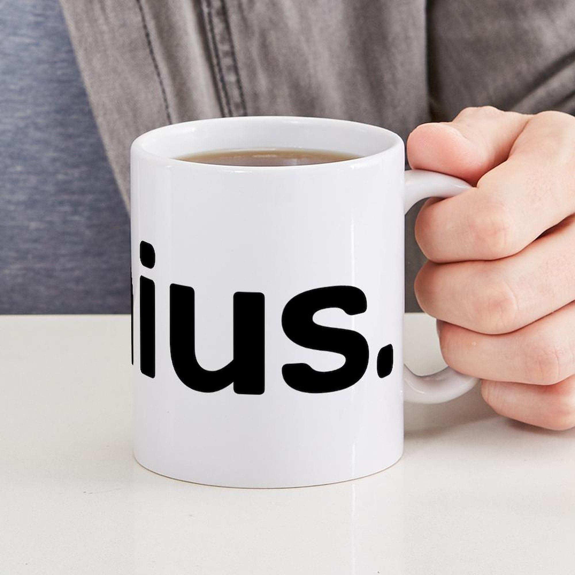 Jenius 11 oz (325 ml) Ceramic Coffee Mug - Funny Novelty Gift for Coffee Lovers, Office Use, Home Decor & Daily Drinking