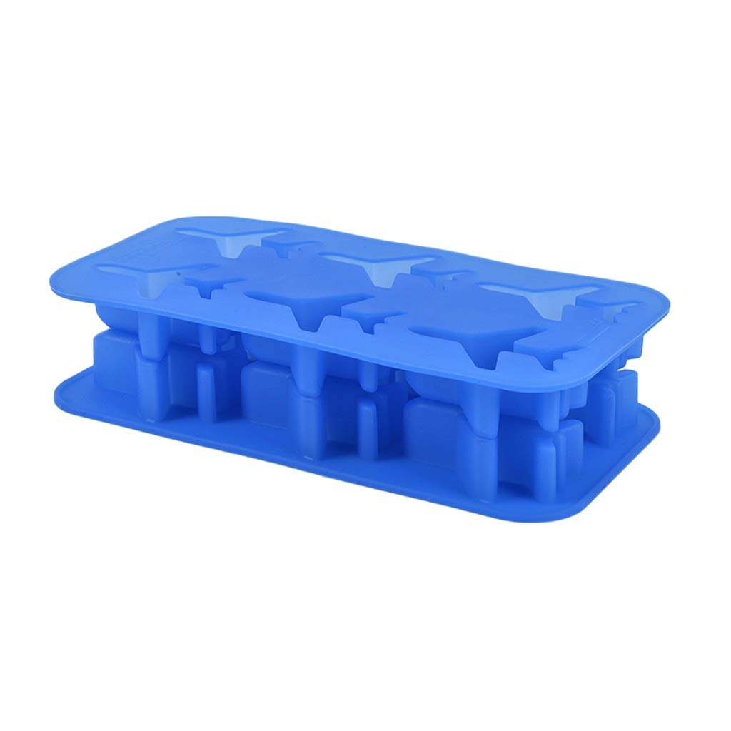 SHZBCDN 3D Aircraft Silicone Cake Mold - 6-Cavity DIY Baking Tool for Cakes, Cupcakes & Ice Cubes (20cm x 9.8cm) - Perfect for Birthday Parties, Baby Showers & Home Baking
