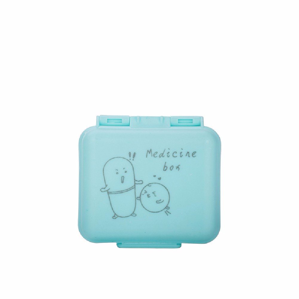 HQLCX Portable 7-Day Pill Organizer Box - Mini Medicine Storage Container with Sealed Compartments for Daily Pills, Vitamins & Supplements (Green) | Perfect for Travel, Home Use & Medication Management