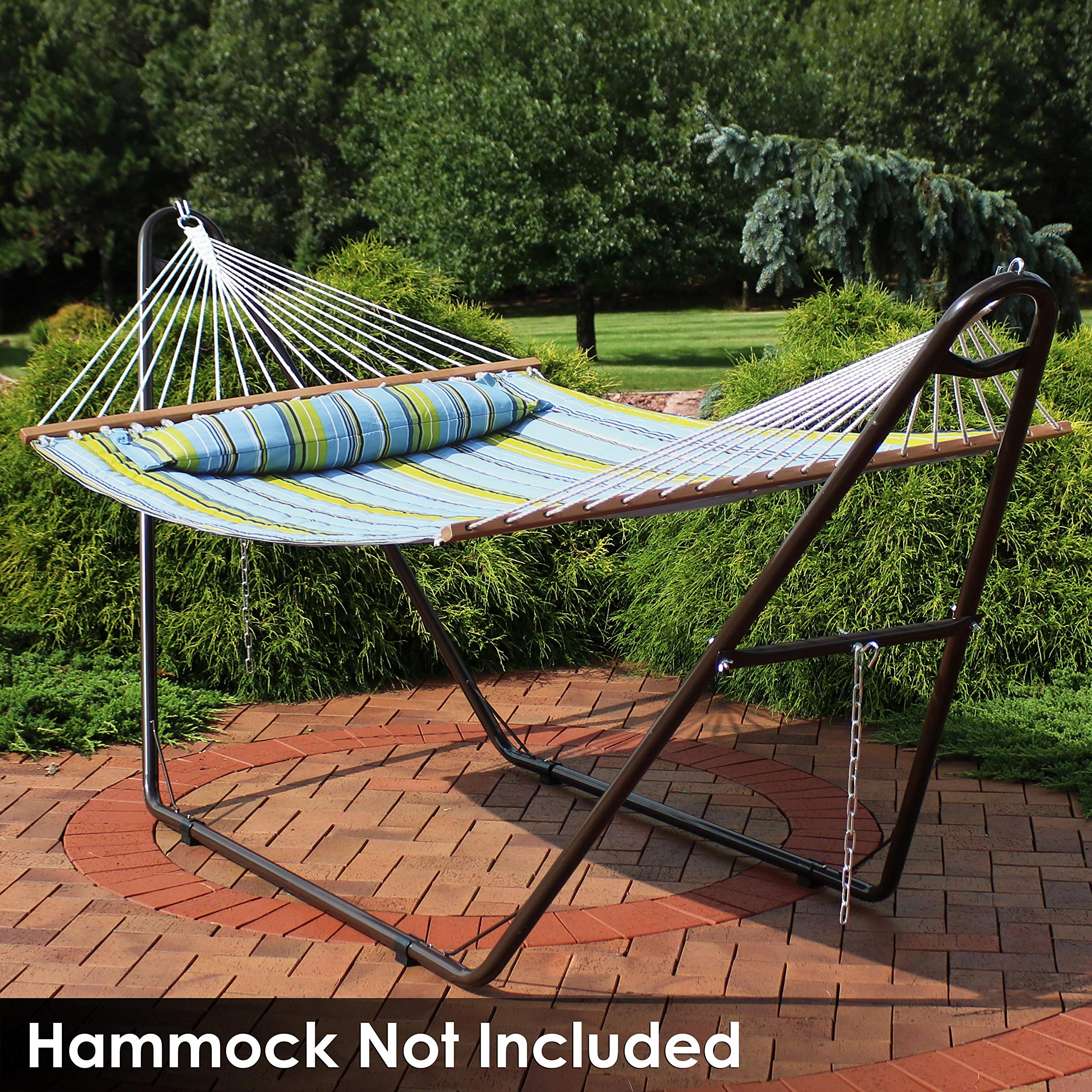 Heavy-Duty Universal Double Hammock Stand - 550 lbs Capacity for 9-14 Foot Hammocks - Bronze Outdoor Hammock Stand for Backyard, Patio, Camping & Beach Relaxation