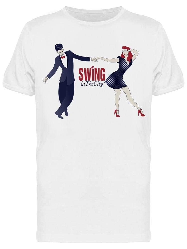 Smartprints Swing Dance Couple T-Shirts for Men & Women - Vintage Inspired Matching Outfits for Dance Parties & Date Nights