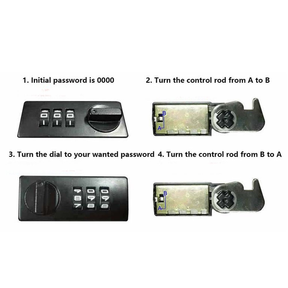 Portable Steel Combination Lock Box - Secure Travel Safe for Money, Passport & Valuables - Ideal for Car, Home & Outdoor Use