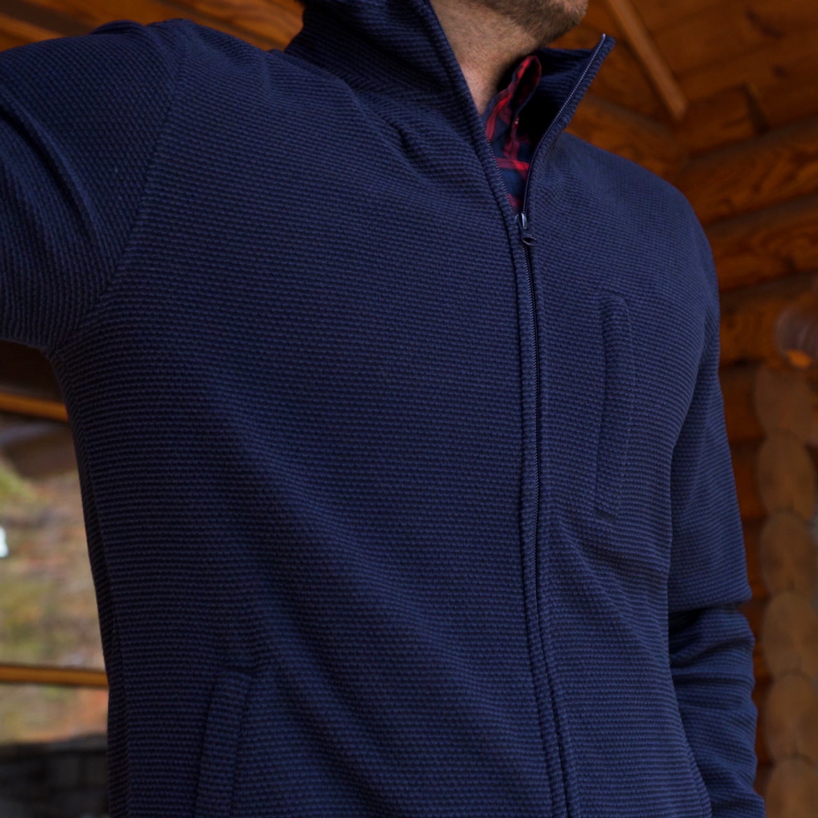 Men's Apex Full Zip Fleece Jacket - Crater Navy | Lightweight, Warm & Comfortable | Perfect for Hiking, Camping & Outdoor Activities