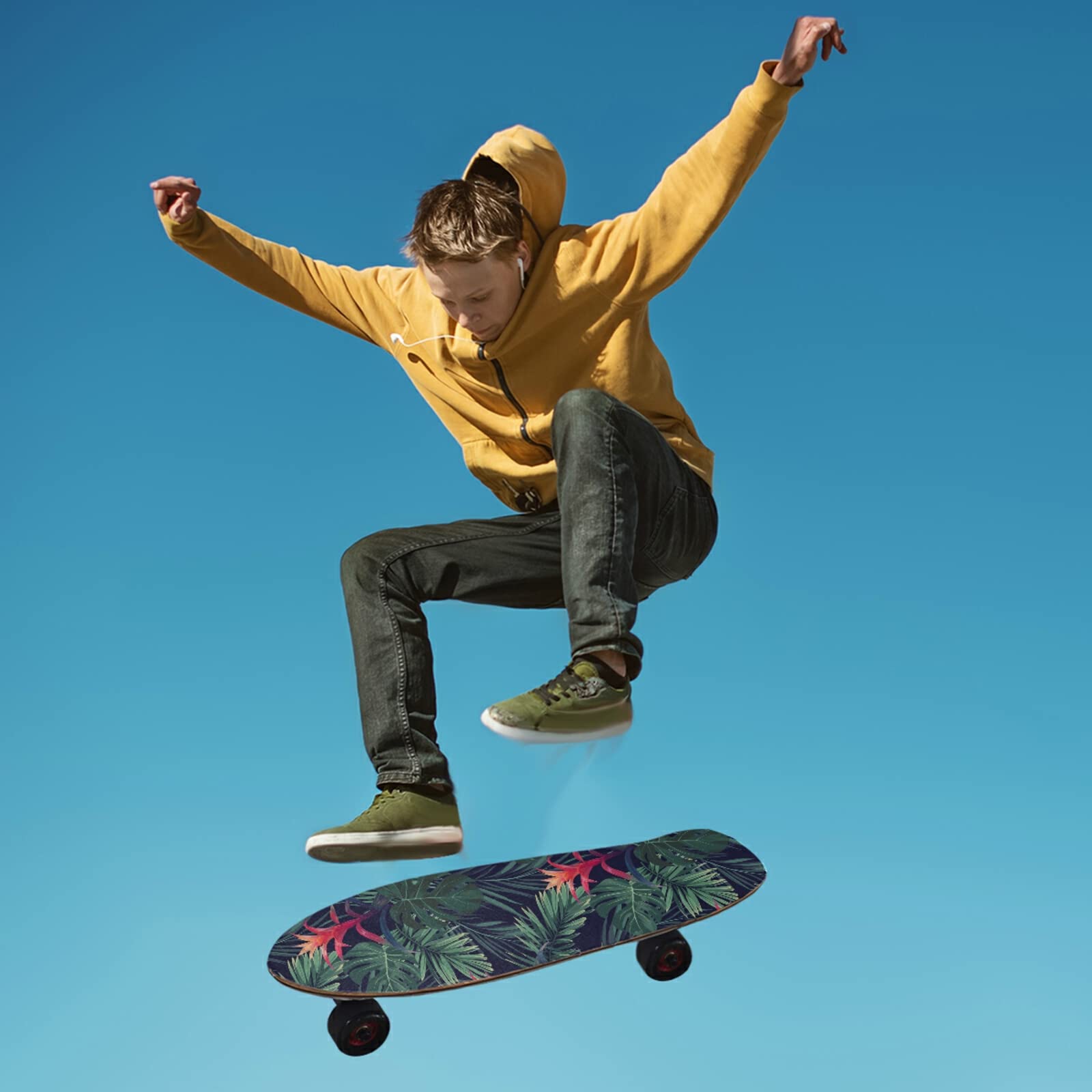 Poeticcity Waterproof Skateboard Grip Tape - Anti-Slip Longboard & Scooter Griptape Sheets, Tear-Resistant Sandpaper Sticker Roll for Easy Bubble-Free Application | Perfect for Street Skating, Cruising & Board Maintenance