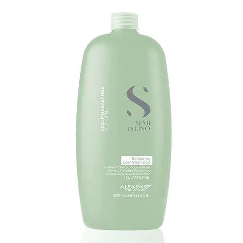 Alfaparf Milano Semi Di Lino Scalp Rebalance Shampoo - 33.8oz (1L) for Dry & Sensitive Scalp - Sulfate-Free Balancing Shampoo for Daily Use at Home or Salon