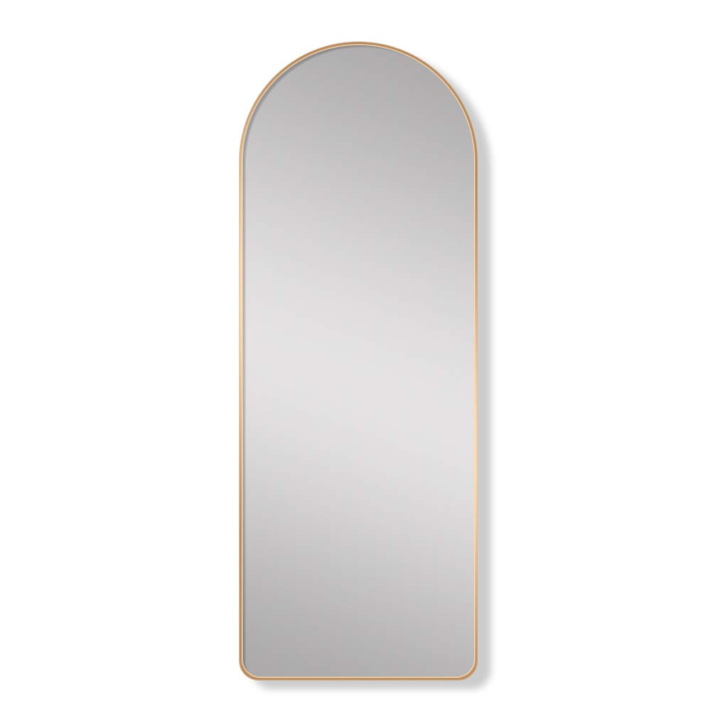 Arched Full-Length Mirror with Aluminum Alloy Frame - Gold/Black Standing Floor Mirror for Bedroom, Dressing Room & Entryway - Elegant Wall Mount or Freestanding Vanity Mirror for Home Decor