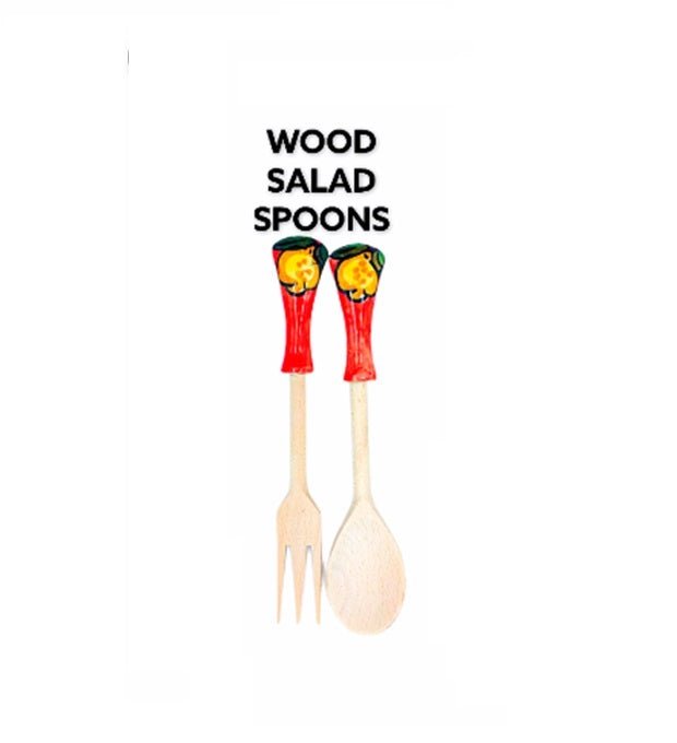 Premium Italian Ceramic Salad Servers Set of 2 - Elegant Tableware for Dinner Parties & Healthy Meal Prep