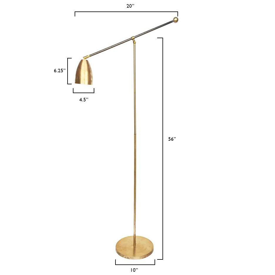 Modern Black Cone Axis Floor Lamp - Adjustable Height LED Standing Light for Living Room, Bedroom & Office - Stylish Home Decor Lighting