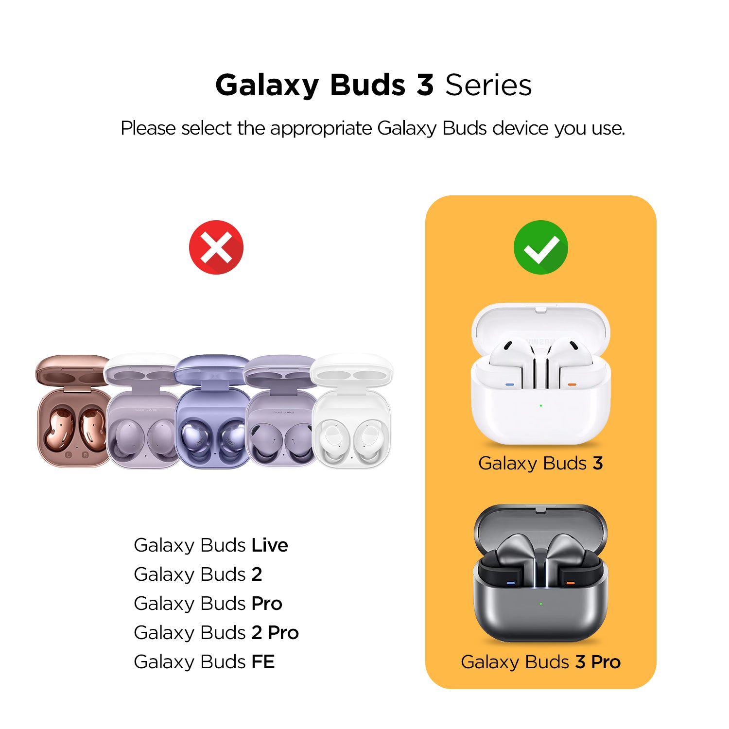 Samsung Galaxy Buds 3 / Buds 3 Pro Case - Modern Lock Series Protective Cover - Perfect for Travel, Workout & Daily Use