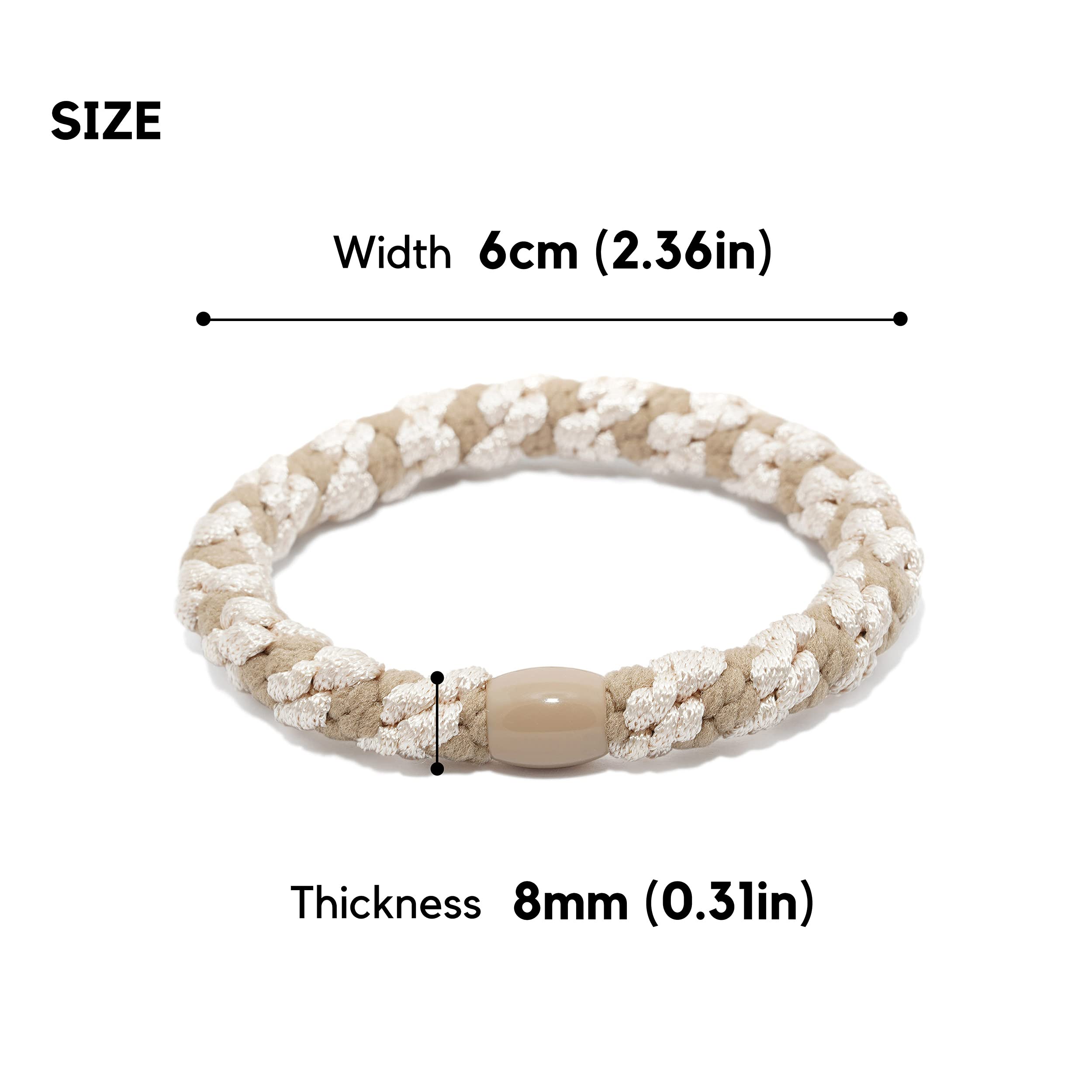 18 Pcs No Damage Hair Ties for Women & Girls - Soft Ponytail Holders for Thick Hair, No Crease Elastic Hair Bands (HBY) - Perfect for Workouts, Office & Daily Styling