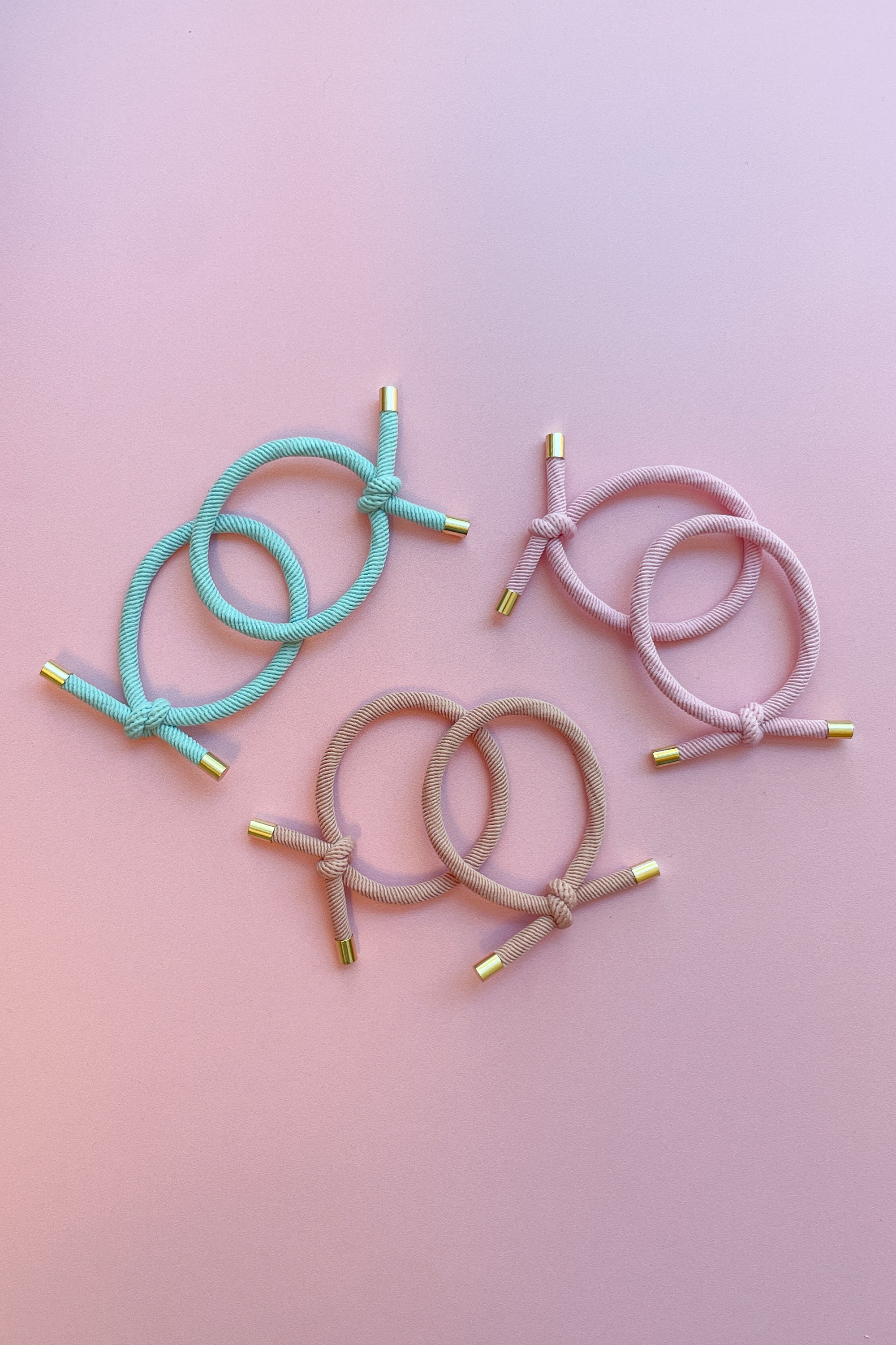 6 Pack Pastel Hair Ties - Soft No Damage Elastic Hair Bands for Women & Girls - Perfect for Ponytails, Braids, Workouts & Daily Use