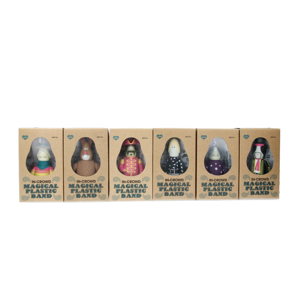 James Jarvis In Crowd Major Moultys Amazing Magical Plastic Band Set - 6 Piece Collectible Toy Figures for Kids & Adults - Perfect for Display, Gifts, and Playtime Fun
