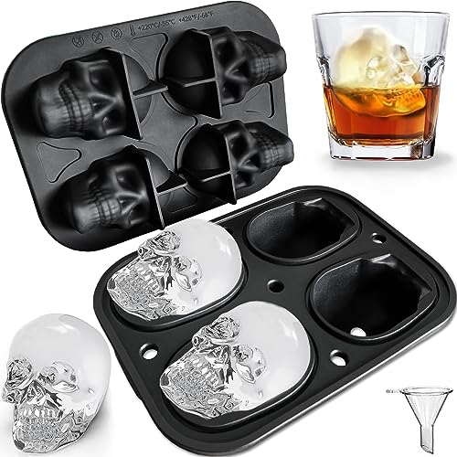 4 Cavity Large Skull Cube Mold