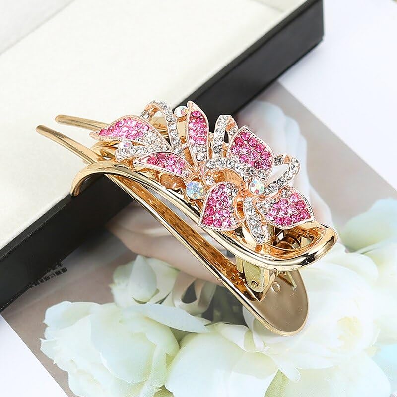 Sparkling Rhinestone 3-Prong Hair Clips for Women - Elegant Hair Accessories for Parties, Weddings & Daily Styling
