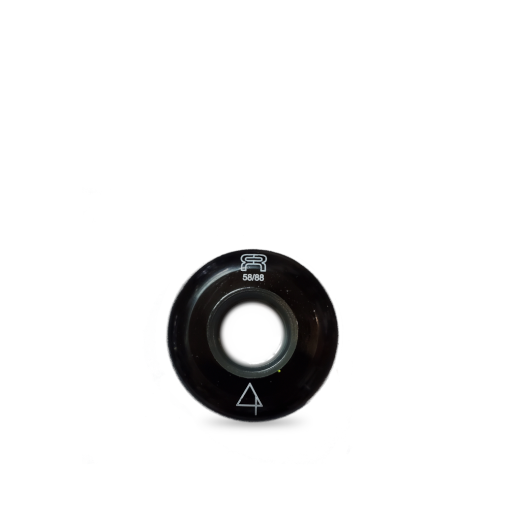 FR Street Antony Pottier 58mm/88a Skateboard Wheels - 4 Pack Black Wheels for Cruising & Street Skating - Perfect for Smooth Rides & Tricks