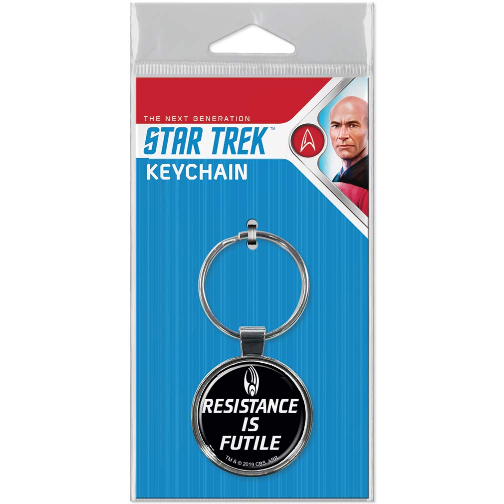 Star Trek Resistance is Futile Keychain - Ata-Boy Collectible Keyring for Trekkie Fans | Perfect Gift for Sci-Fi Enthusiasts & Star Trek Merchandise Collectors | Great for Conventions, Cosplay & Everyday Use