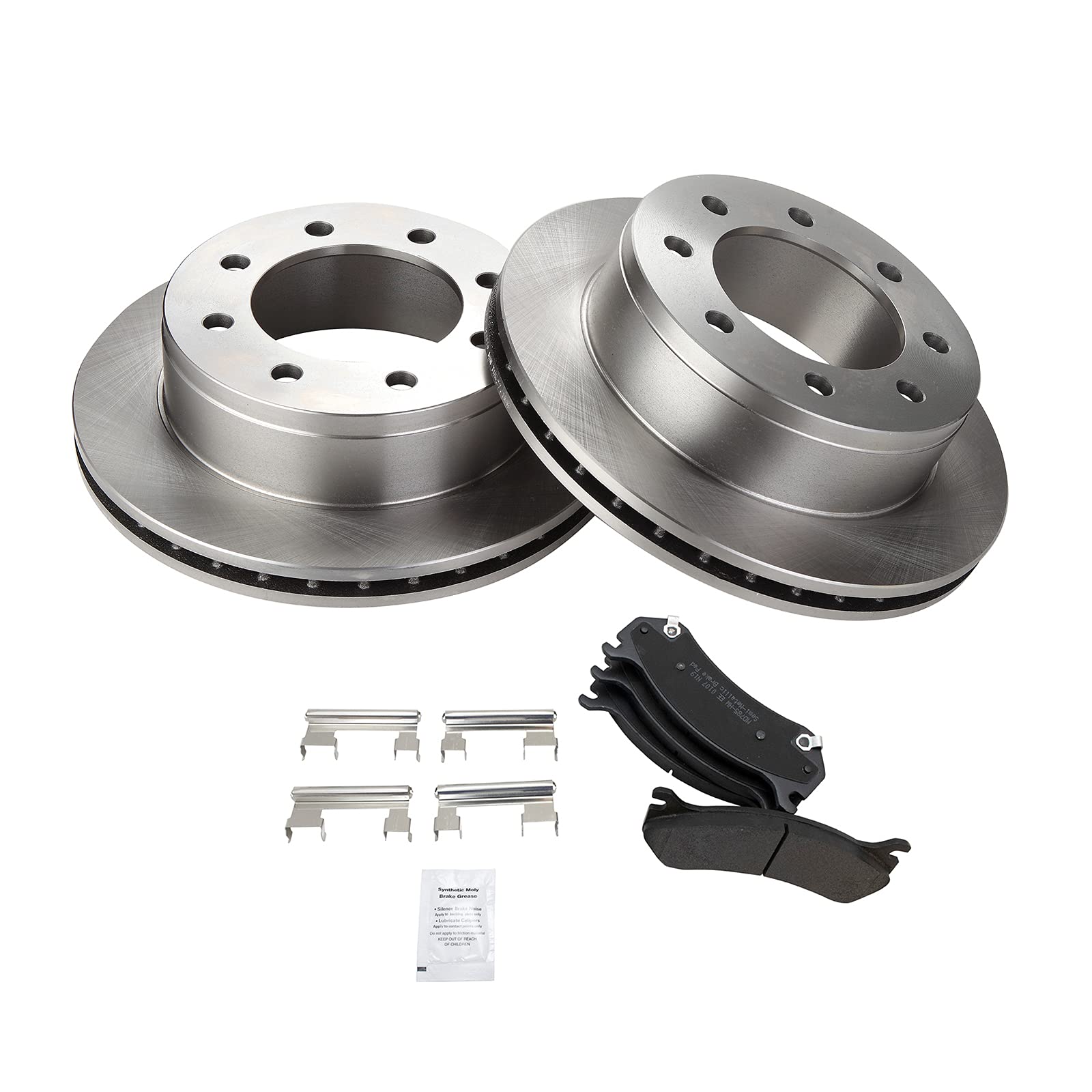 High-Performance Rear Disc Brake Pads & Rotors Kit - Posi Metallic for Chevy Silverado 1500/2500/3500 Pickup Trucks - Perfect for Towing, Off-Roading & Heavy-Duty Use
