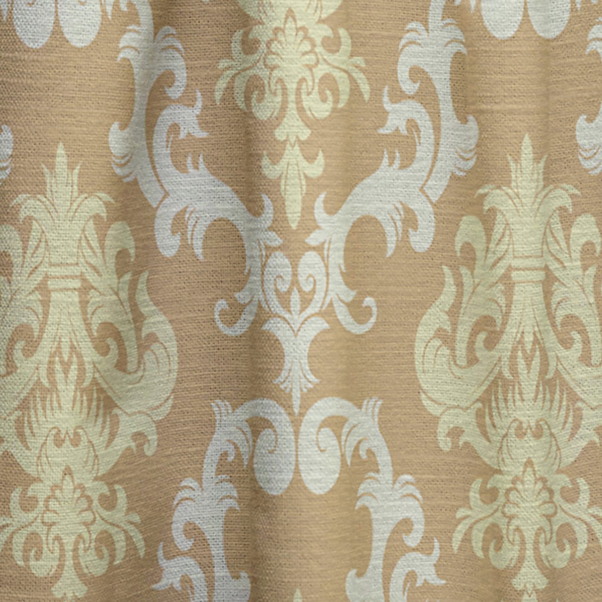 DesignQ Floral Pattern Thermal Insulated Curtains for Bedroom & Living Room - Single Panel 52x120 Inches - Elegant Window Drapes for Home Decor, Light Blocking & Energy Saving