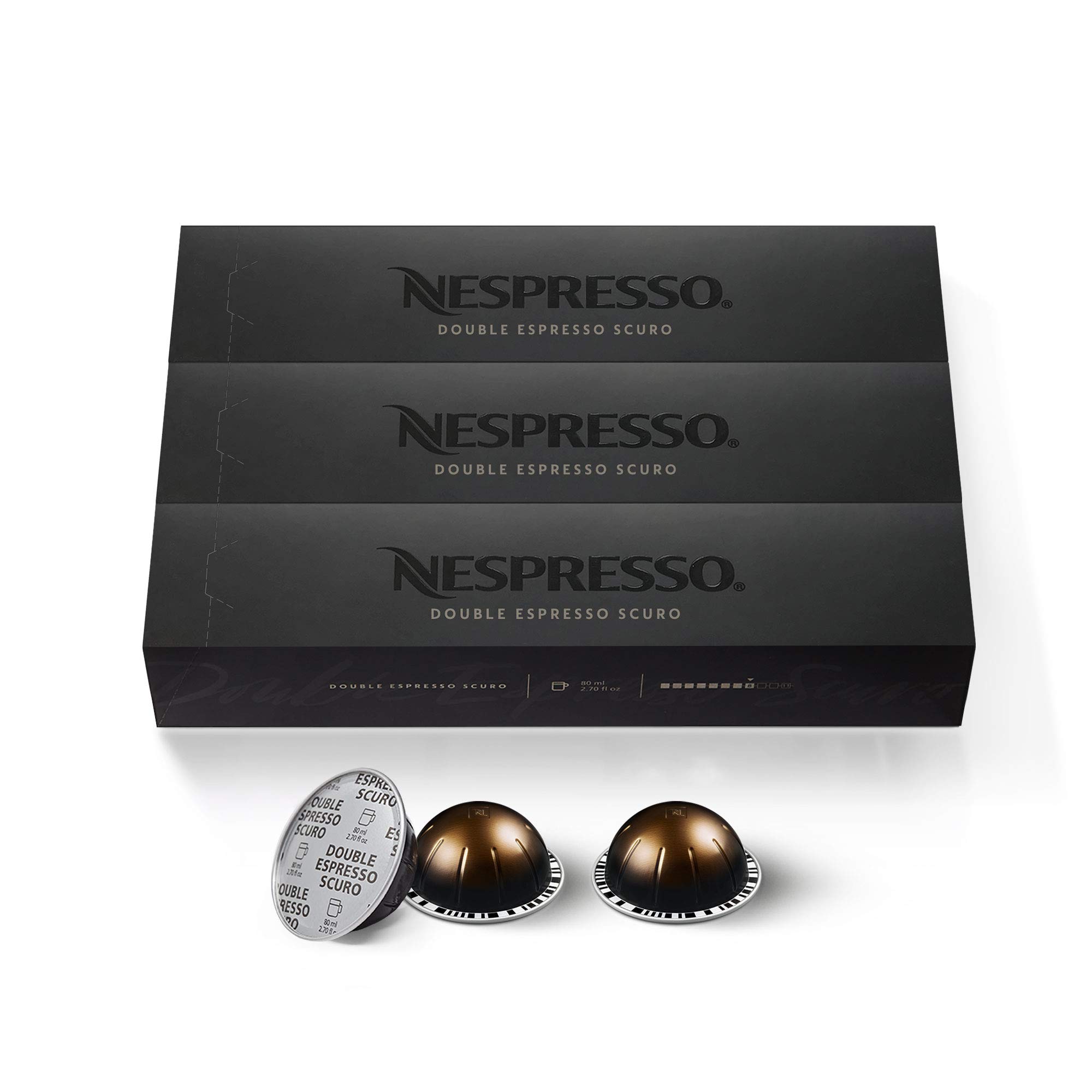 Nespresso VertuoLine Coffee Pods Variety Pack (40 Count) & Double Espresso Scuro (30 Count) - Compatible with Vertuo Machines, Perfect for Home & Office Brewing