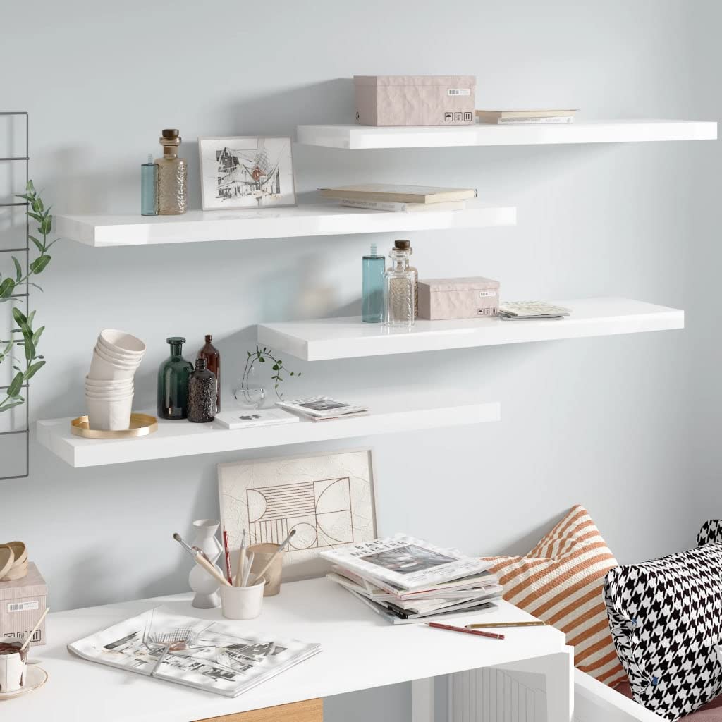 4-Pack Floating Wall Shelves - 35.4