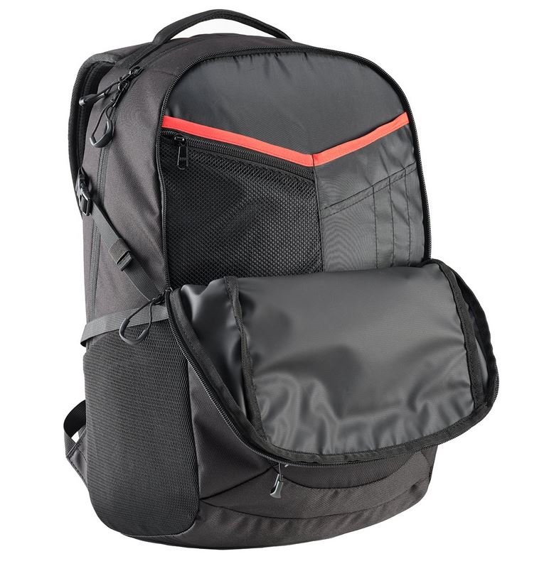 Caribee Helix 30L 15.4 Inch Laptop Backpack Black - Waterproof Travel Backpack for Men & Women, Business Work Commuter, College School Student, Hiking Outdoor Adventure