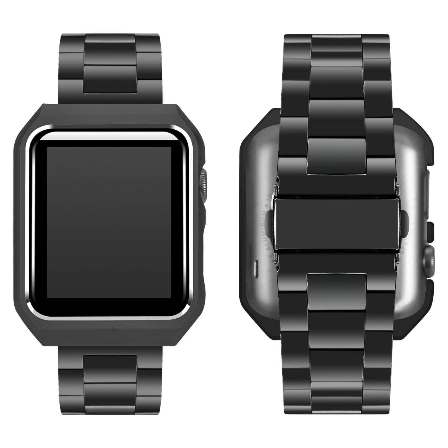 Premium Stainless Steel Strap for Apple Watch Series 6/5/4/3/2/SE - 44mm 42mm 40mm 38mm - Elegant & Durable Replacement Band for Workouts, Office & Everyday Wear