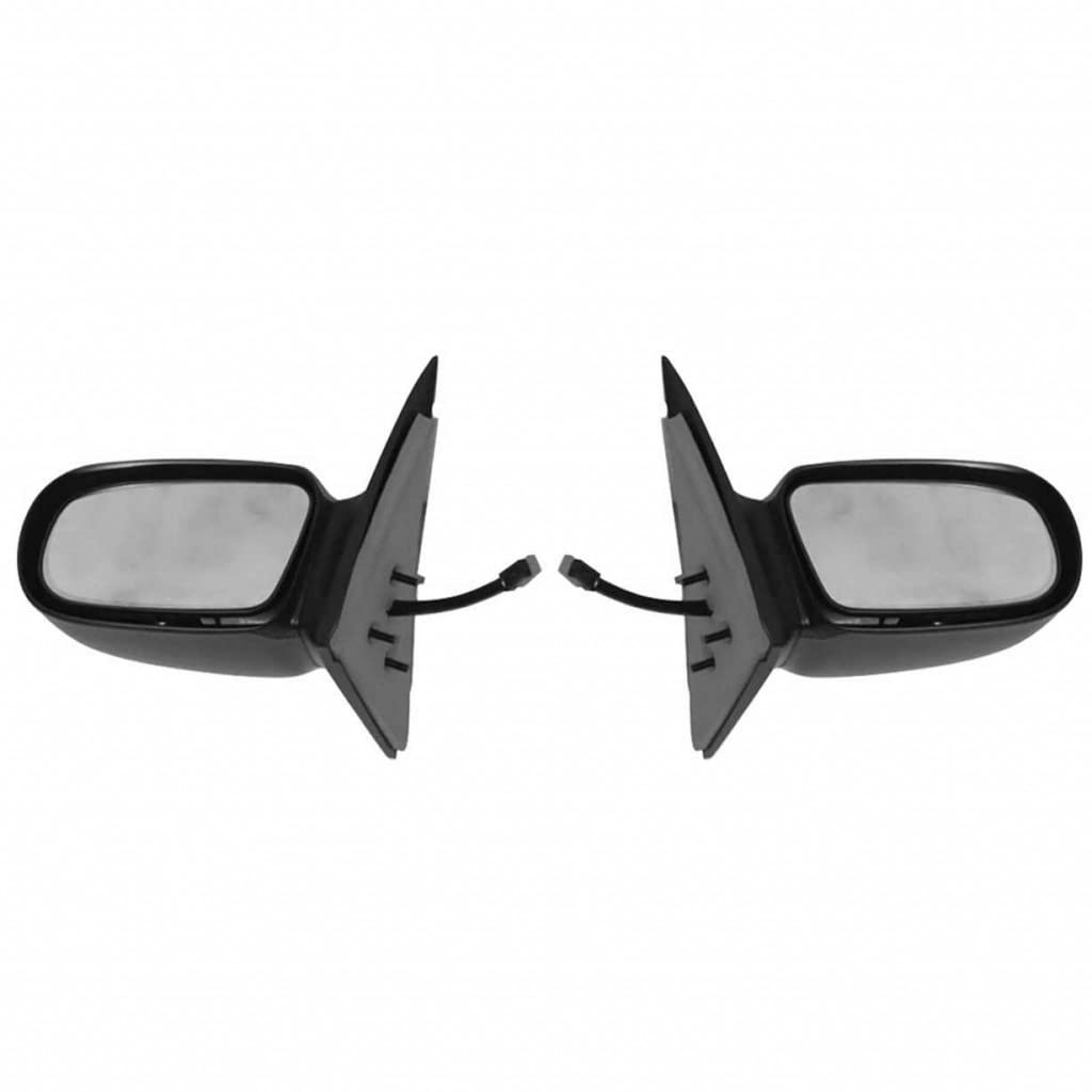 1992-1998 Oldsmobile Achieva Power Door Mirror Set - Driver & Passenger Side (Pair) | Non-Folding | Smooth Black Primed | OEM Replacement Parts GM1320156, GM1321156 | Perfect for Restoration Projects & Classic Car Maintenance