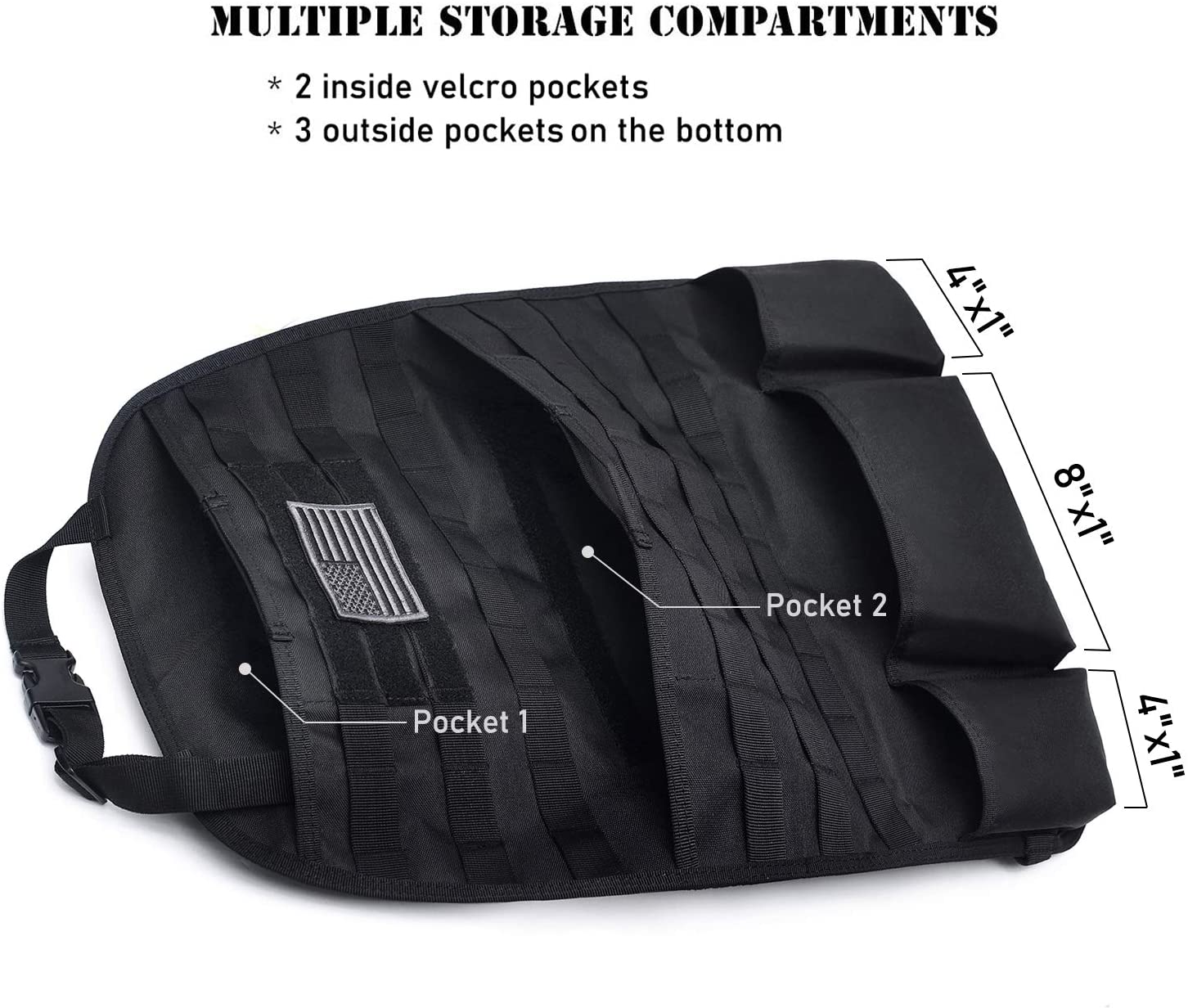 MOLLE Car Seat Organizer - Premium Vehicle Storage Solution for Phones, Keys & Essentials | Perfect for SUVs, Trucks & Road Trips