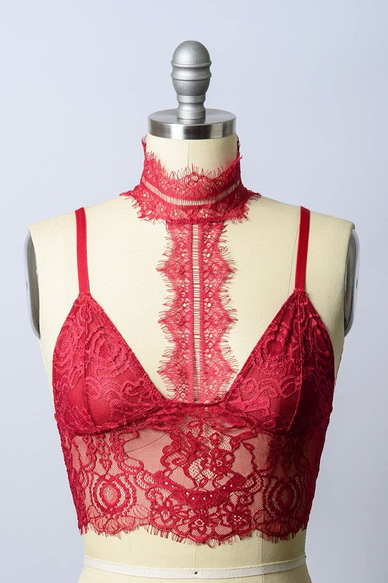 Lace Choker Bralette for Women | Swim & Sports Bra for Everyday Wear