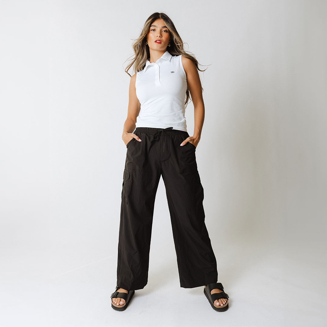 Audrey Cargo Pants for Women - Stylish Black Utility Trousers with Multiple Pockets | Perfect for Outdoor Adventures, Workwear & Casual Street Style