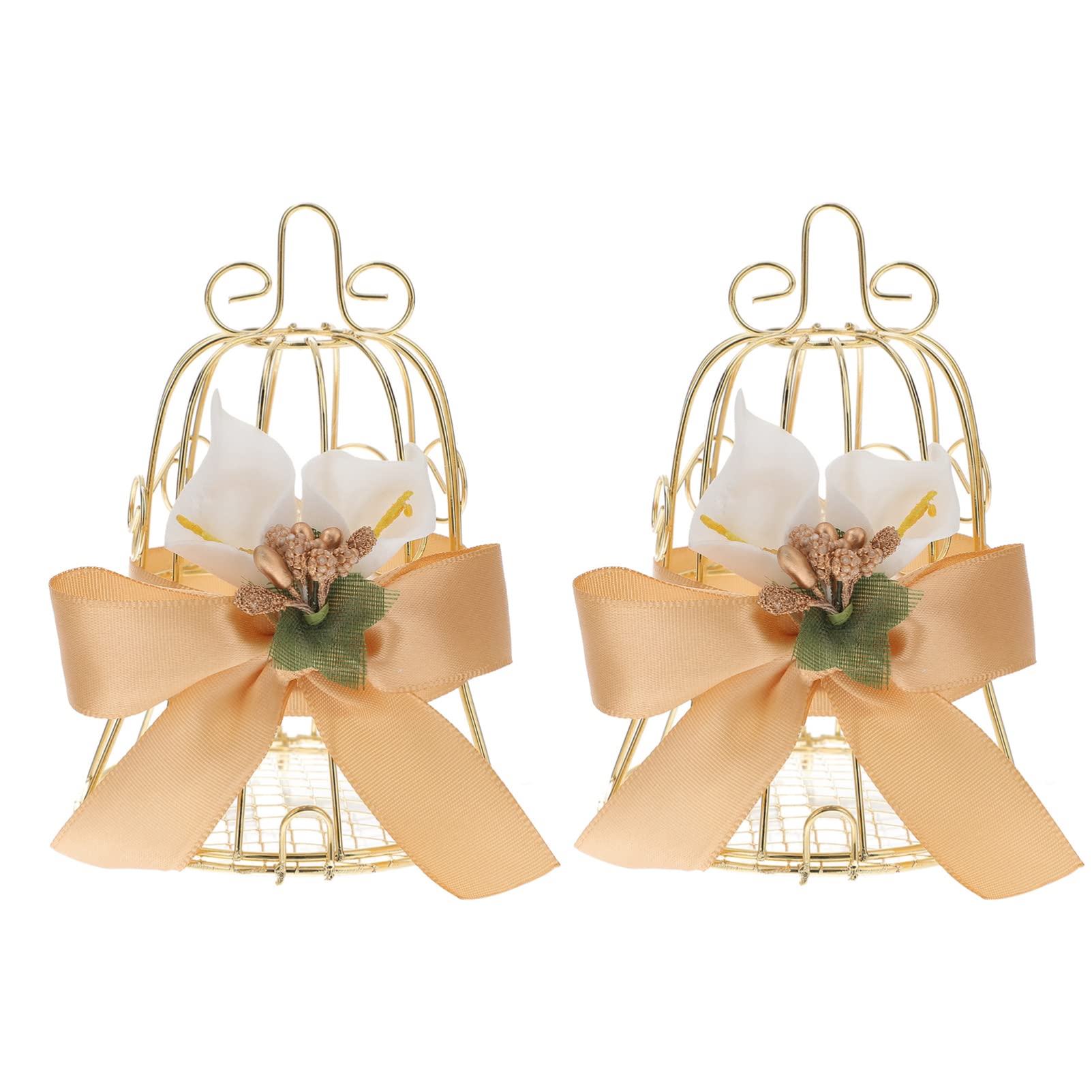 2Pcs Birdcage Candy Boxes for Wedding Chocolate & Treats - Party Favors