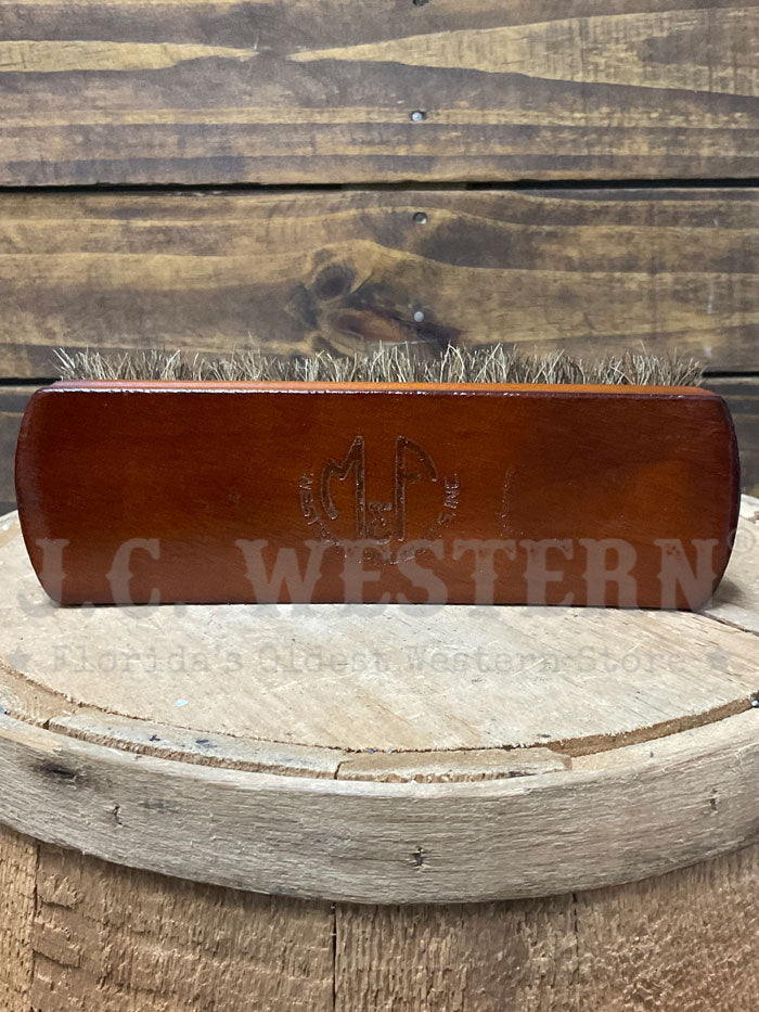 M&F Western 04012 Horsehair Bristles Boot Brush - Black & Grey for Western & Cowboy Boots - Perfect for Cleaning, Polishing & Maintaining Leather Boots at Home or Ranch