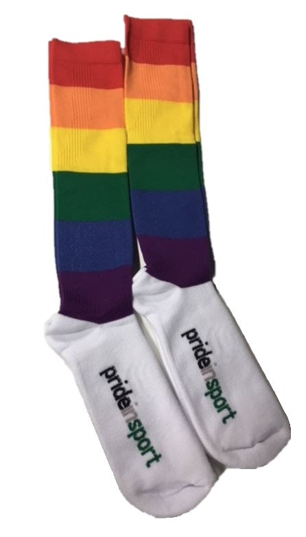 Pride in Sport Rainbow Socks - LGBTQ+ Athletic Socks for Running, Gym & Workouts - Colorful Performance Socks for Pride Month & Everyday Wear