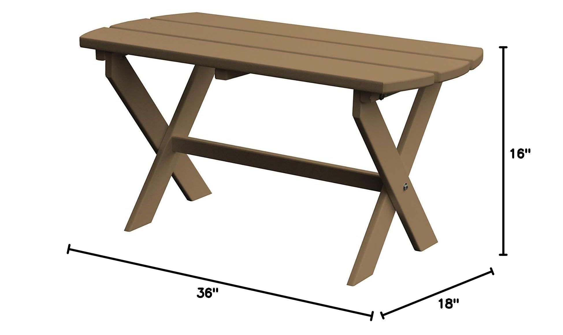 Folding Oval Coffee Table - Poly Rattan Weathered Wood Finish - Indoor Outdoor Patio Furniture for Living Room, Deck, or Garden