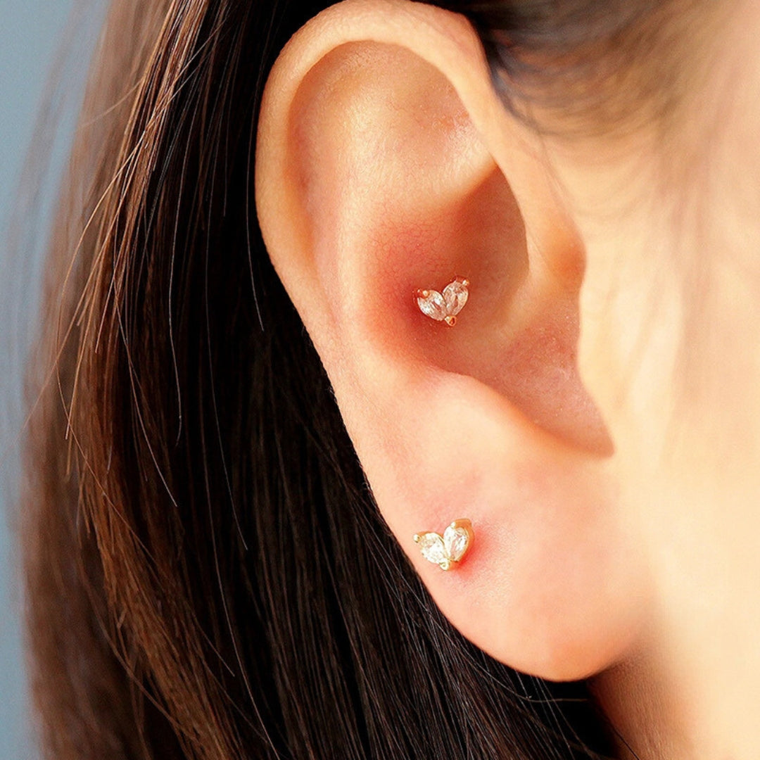 20G Cartilage Tiny Moon Star Tragus Stud Earrings - Hypoallergenic Surgical Steel Body Jewelry for Women | Perfect for Daily Wear, Parties & Special Occasions